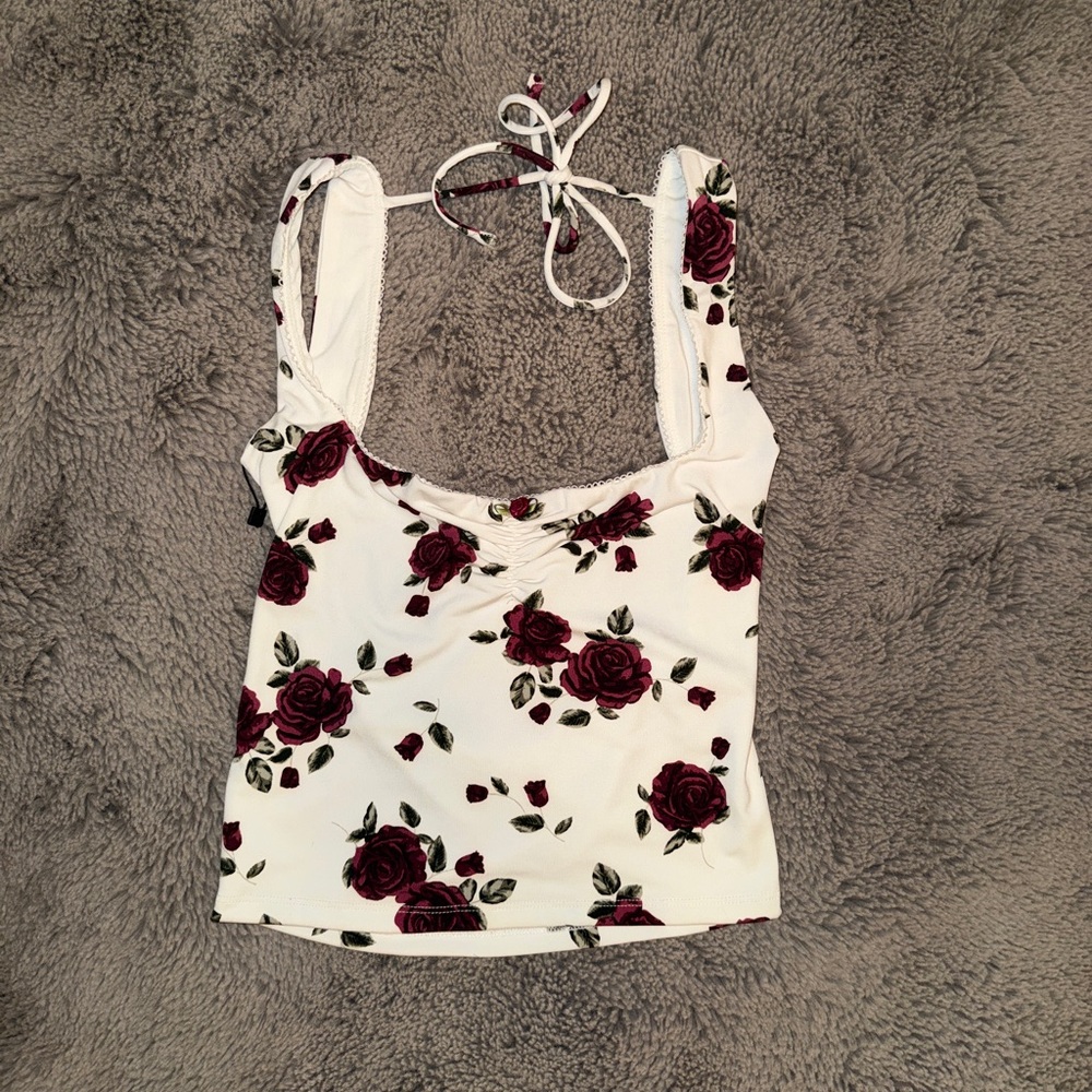 Open Back Ruched Tank Top